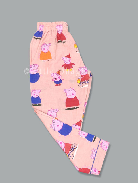 Girls Peppa Pig Printed Cotton Night suit