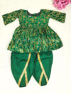 Girls Green Ethnic Dhoti Kurta Set