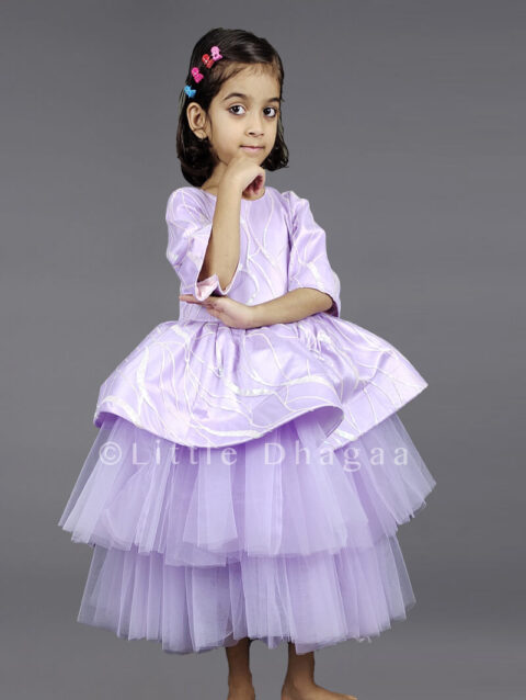 Girls Lavender Ball Gown Online In India