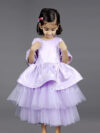 Lavender Birthday Party Wear Gown For Girls